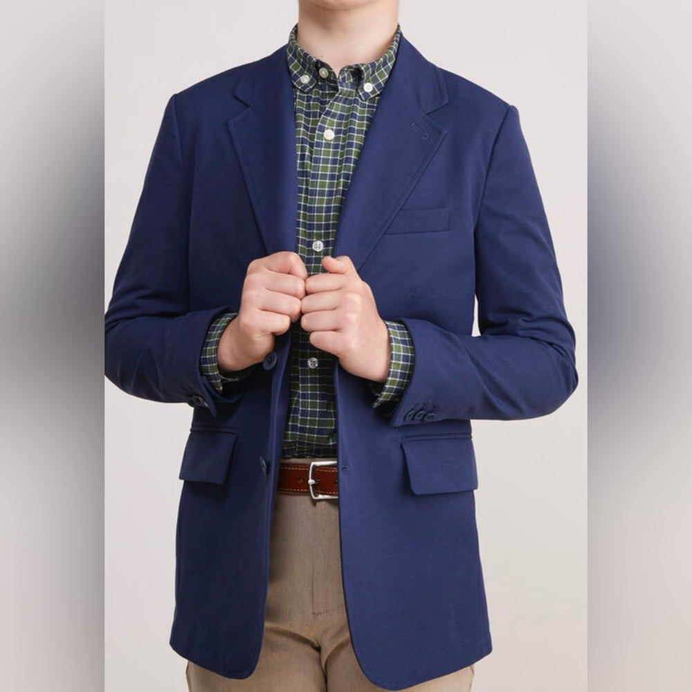 Vineyard vines Kids' Lightweight On-The-Go Blazer,Size 12, blue